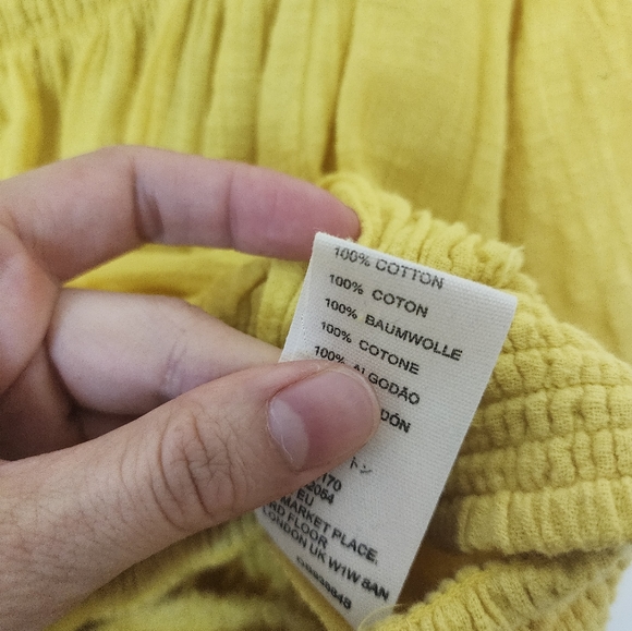 Free People Dancing Till Dawn Off the Shoulder Top Blouse Citrus Honey mediu. - Picture 3 of 5